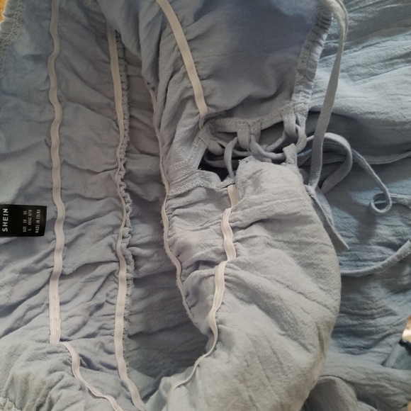 Tie Front Knotted Backless Ruffle Hem Dress - Picture 7 of 9